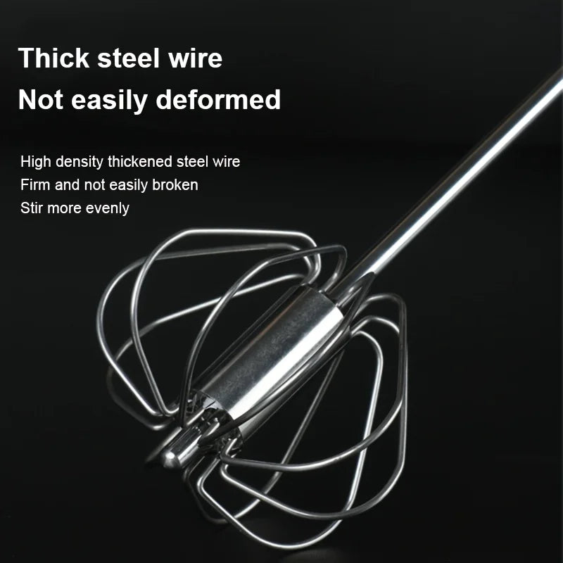 Stainless Steel Egg Beater Durable Semi-Automatic Mixer