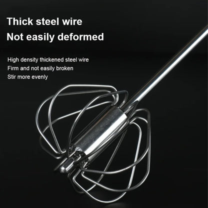 Stainless Steel Egg Beater Durable Semi-Automatic Mixer