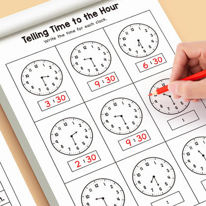 Children's Time Concept Practice Workbook, Suitable