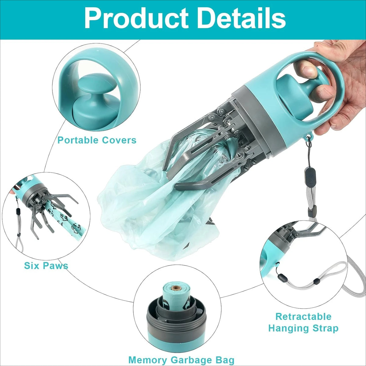 Dog Poop Scooper Set Claw Waste Picker