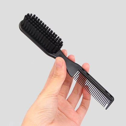 Double-sided Comb Brush Black Small Beard Styling Brush