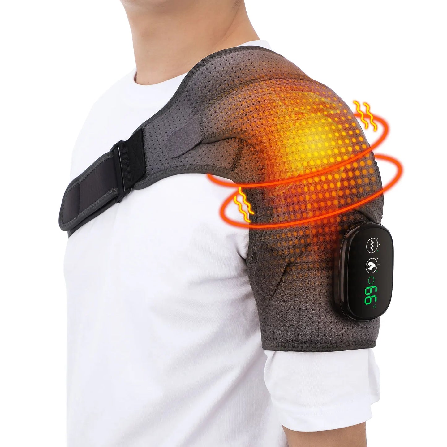 Electric Shoulder Massager Heating Pad Vibration Massage