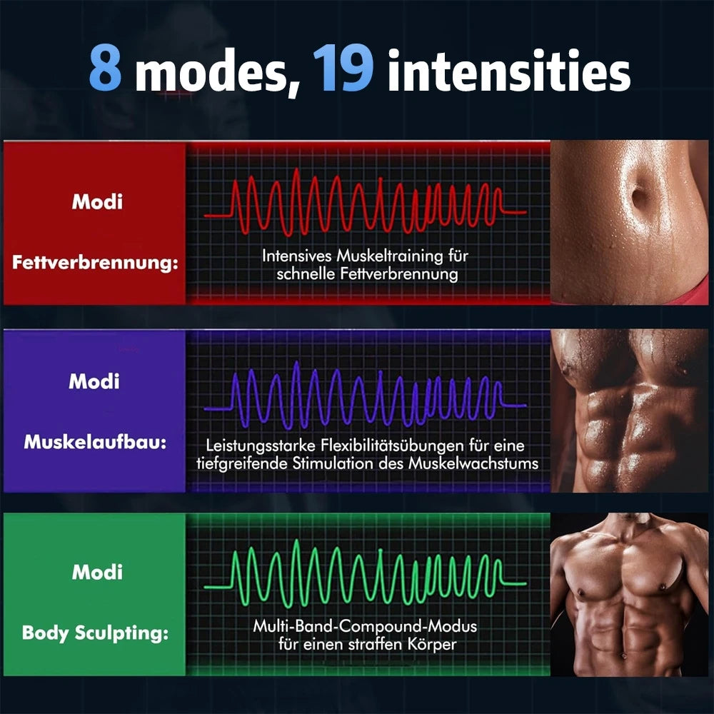 Wireless EMS Ab Trainer - Smart Muscle Stimulator for Home Fitness