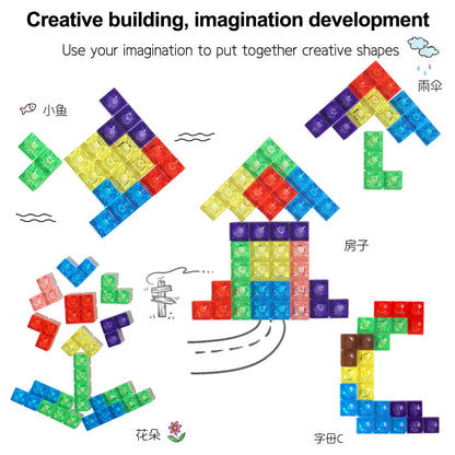 3D Transparent Tetris Puzzle Logic Thinking Brain Development