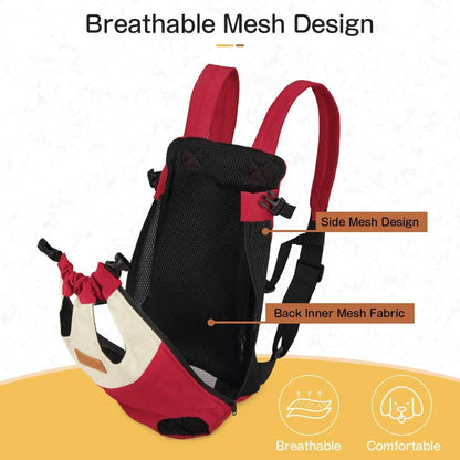 Mesh Pet Dog Carrier Adjustable Backpack Breathable Outdoor