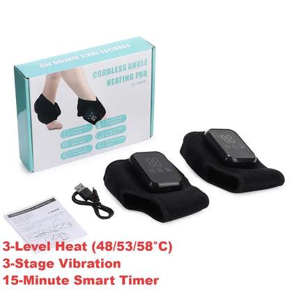 Heated Ankle Massager Hot Compresses Vibration Massage