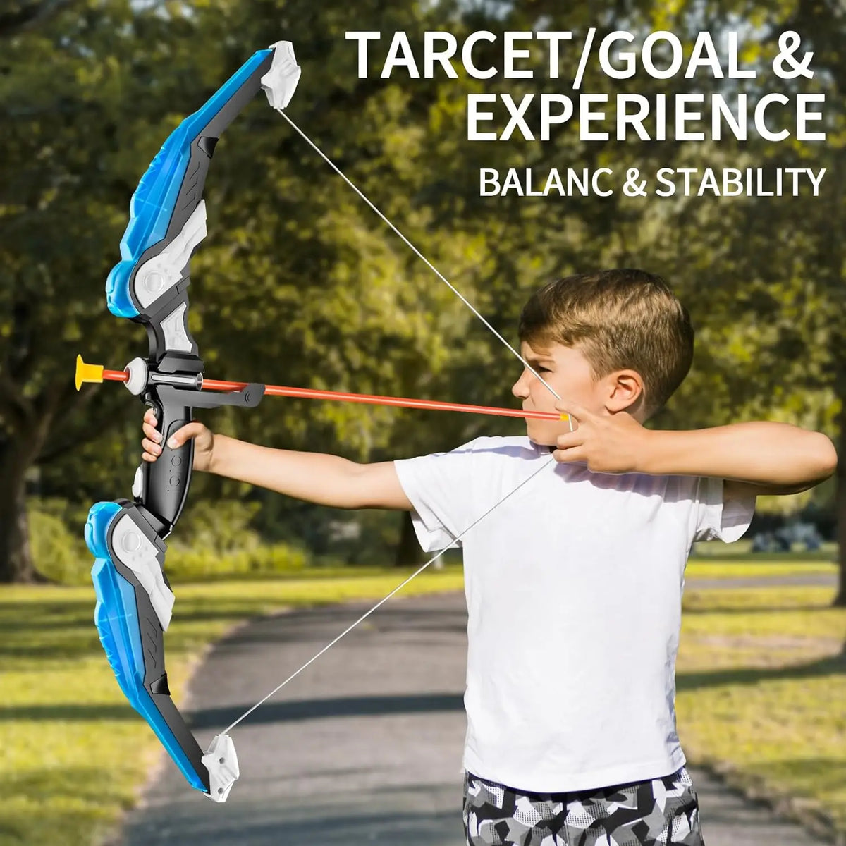 Bow and Arrow Set for Kids, LED Light Archery Playset