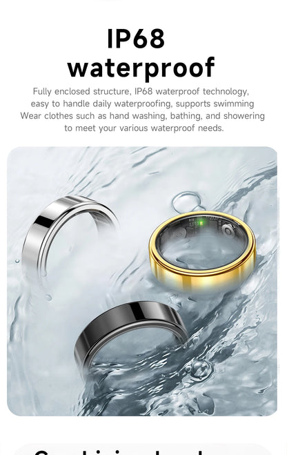New Smart Ring Heart Rate Blood Pressure Sleep Monitoring