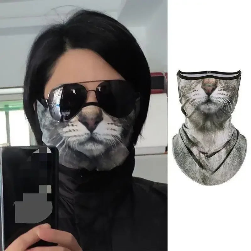 3D Ear Hanging Cycling Animal Face Mask Animal Pattern