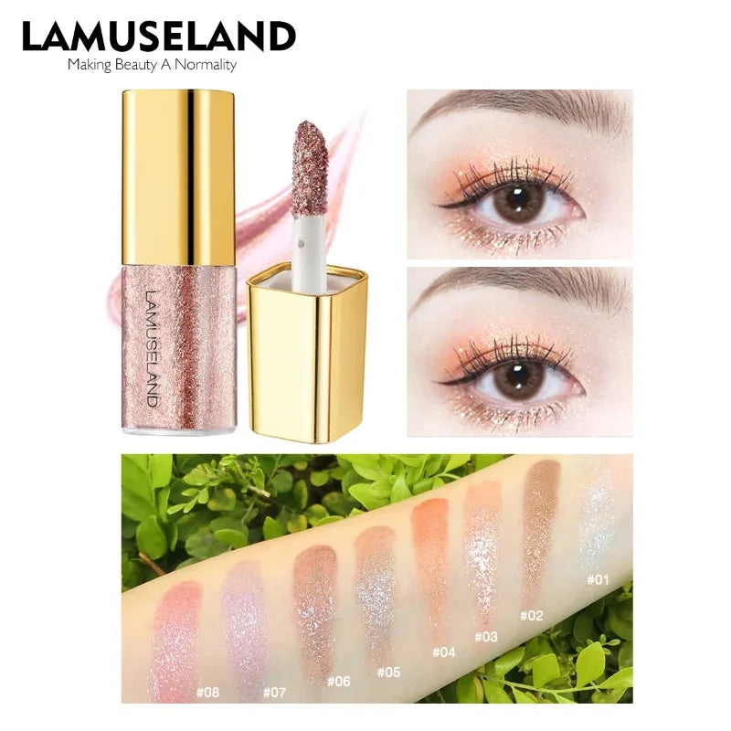 Pearly Liquid Eyeshadow Natural Smokey Silver Shimmer