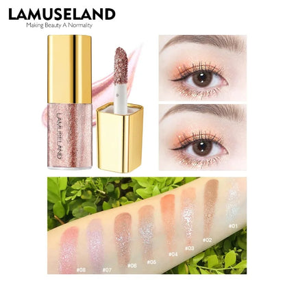 Pearly Liquid Eyeshadow Natural Smokey Silver Shimmer