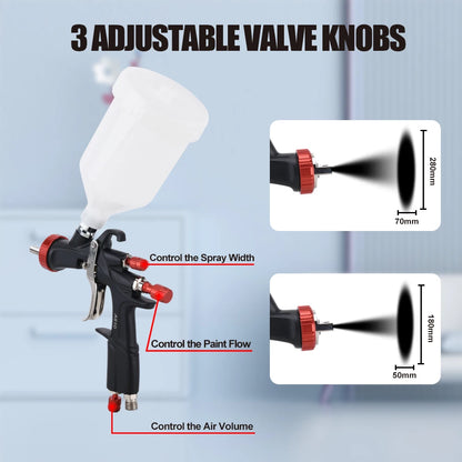 AEROPRO R500 LVLP Air Spray Gun A610 Paint Gun