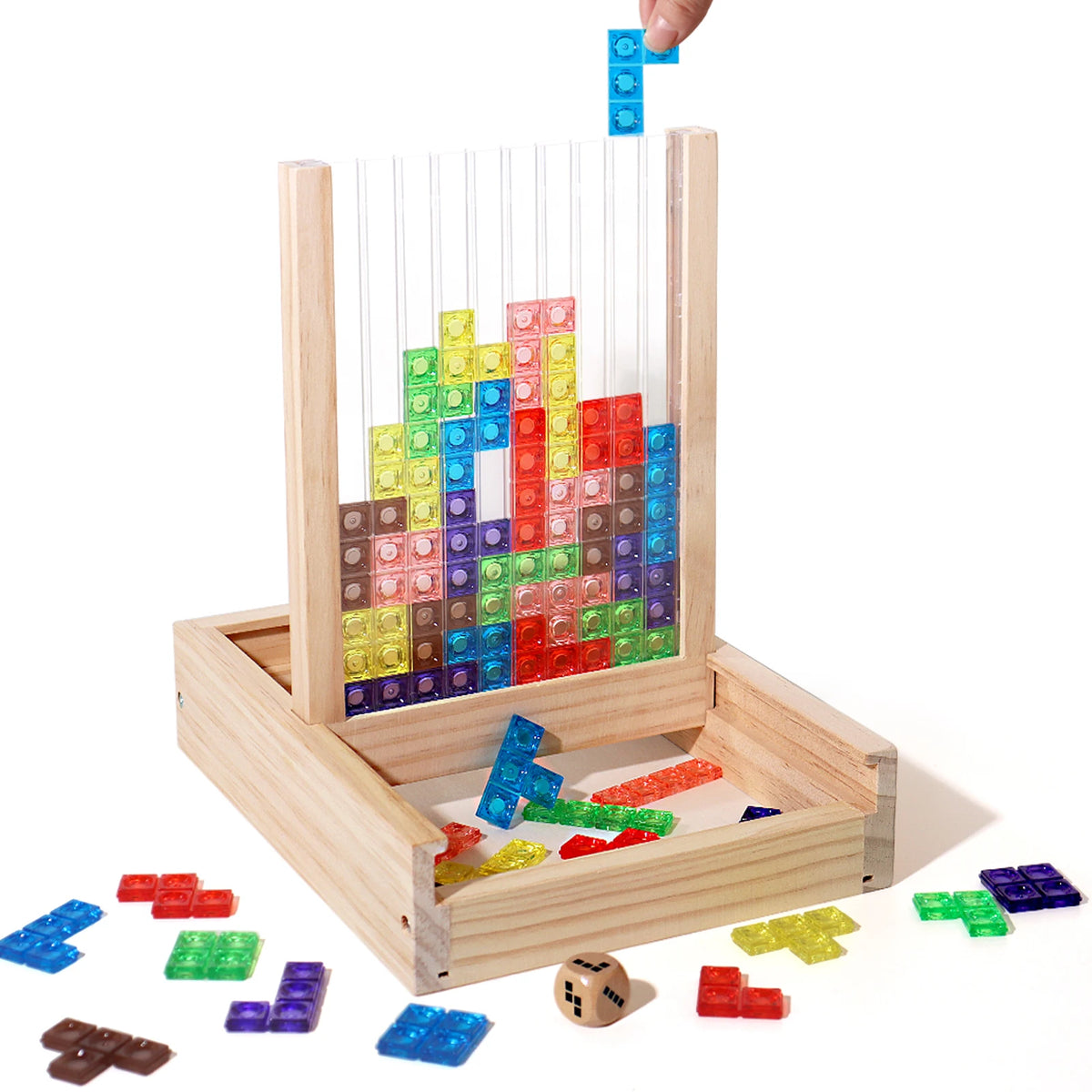 3D Transparent Tetris Puzzle Logic Thinking Brain Development