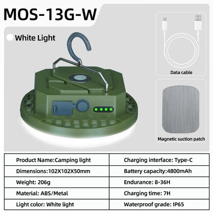 MOSLIGHTING Camping Light Rechargeable Lantern Tent Lamp