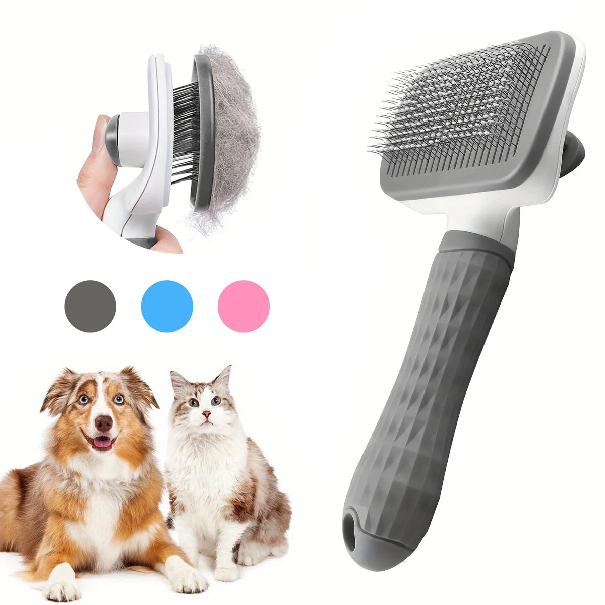 Self-cleaning Pet Hair Remove Comb Cat Slicker Brush