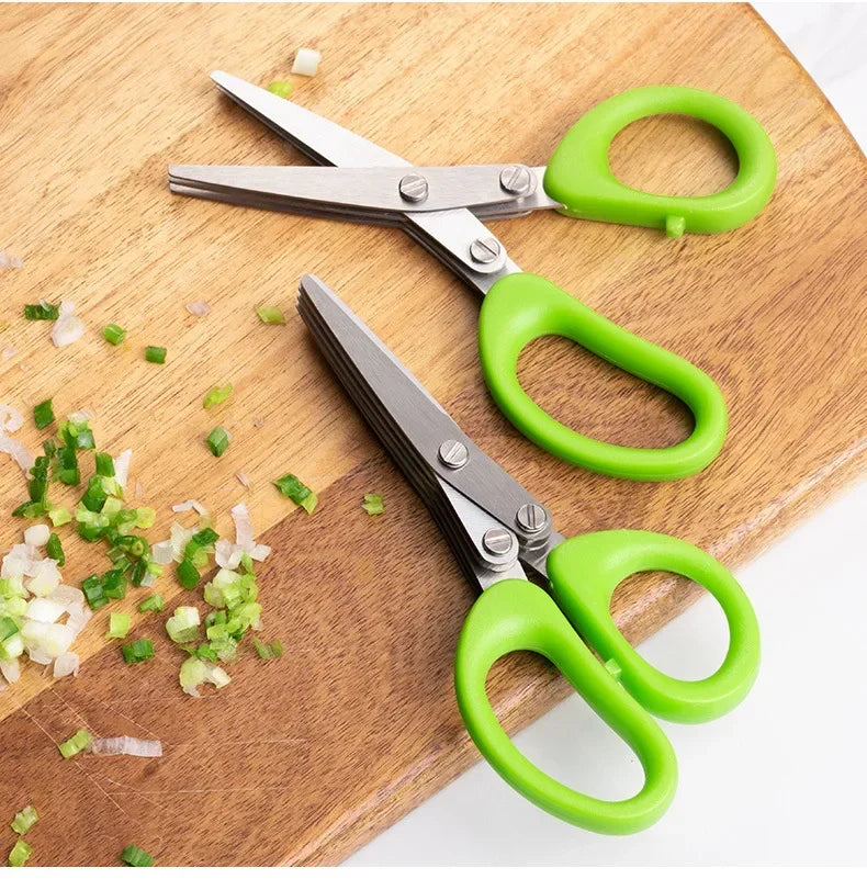 Multifunctional Scissors Stainless Steel 5 Layer Kitchen Scissors