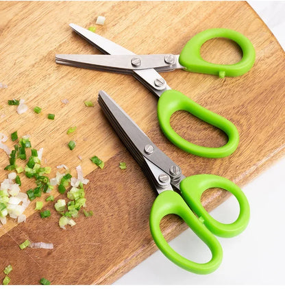 Multifunctional Scissors Stainless Steel 5 Layer Kitchen Scissors