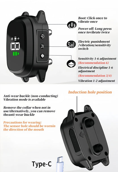 Automatic Anti Barking Dog Collar Rechargeable Bark Stopper