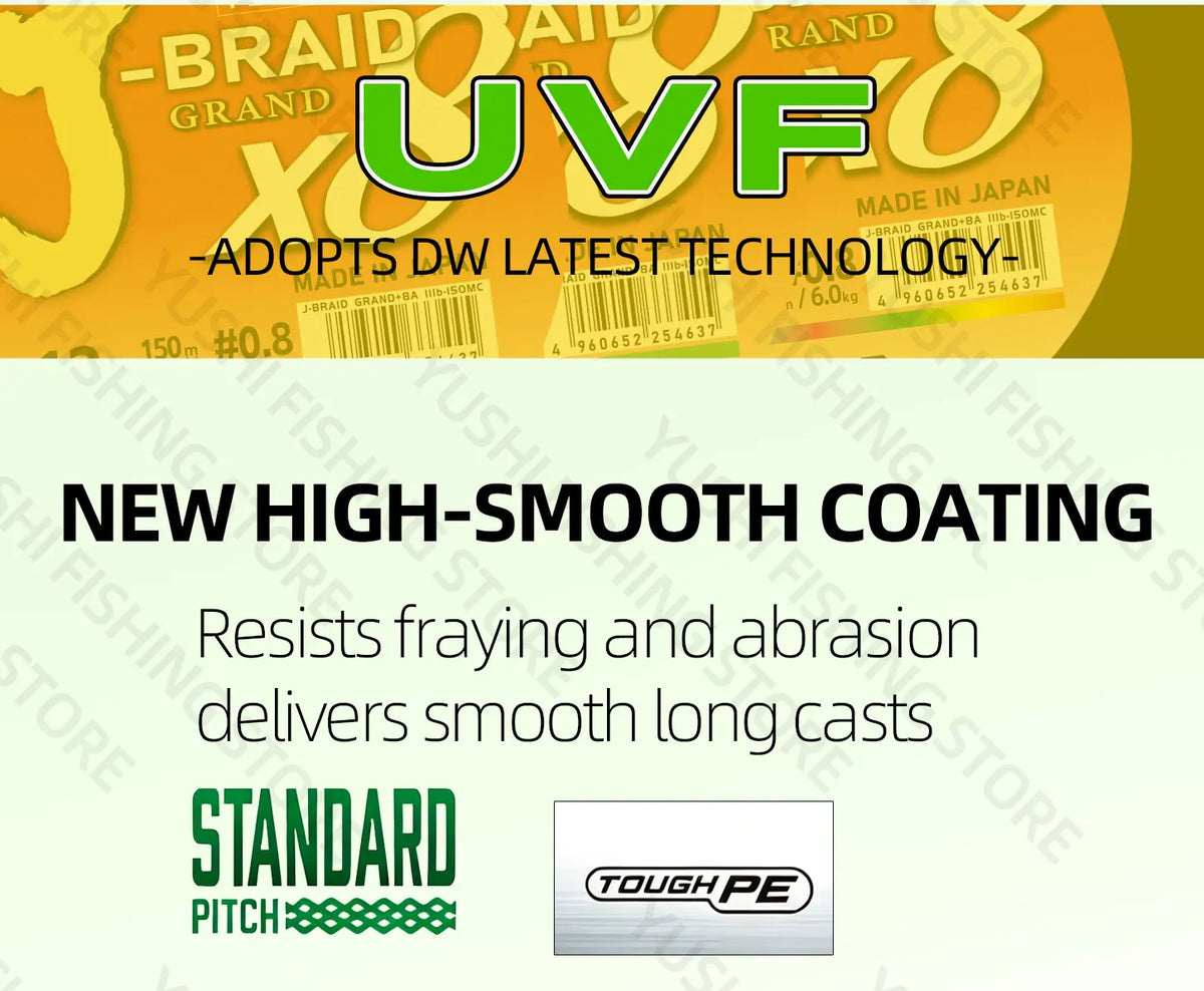 Original X8DAIWA-J Braided Expedition 8 strands Fishing Line