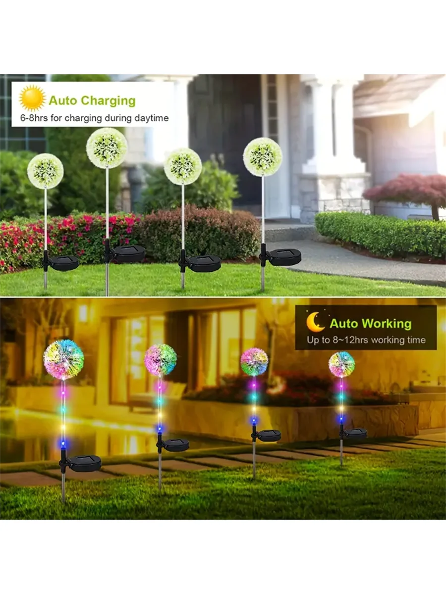 LED dandelion outdoor ground mounted light
