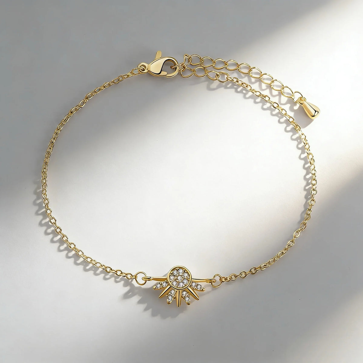 Sun and Moon Zirconia Bracelet Trendy Couple's Fashion