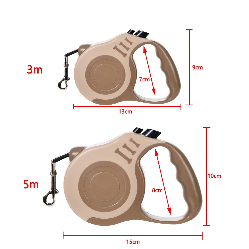 Retractable Pet Dog Leash Dogs Hiking Walking Traction Rope