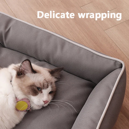 Four Season Square Dog Bed for Large Dog Mattress Bite-resistant Cat Bed