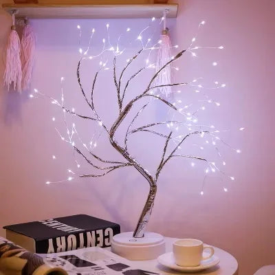 LED Night Light Mini Christmas Tree Copper Wire Garland