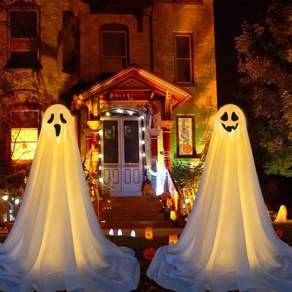 Scary Standing Ghost Glow-in-the-Dark Halloween Decoration