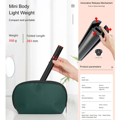 Wireless Selfie Stick Tripod Phone Stand Holder Tripod