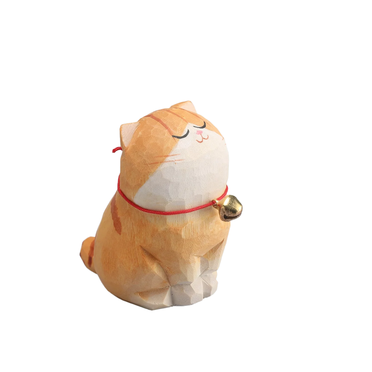Cute Cat Animals Figurine Decorative Wooden Ornament