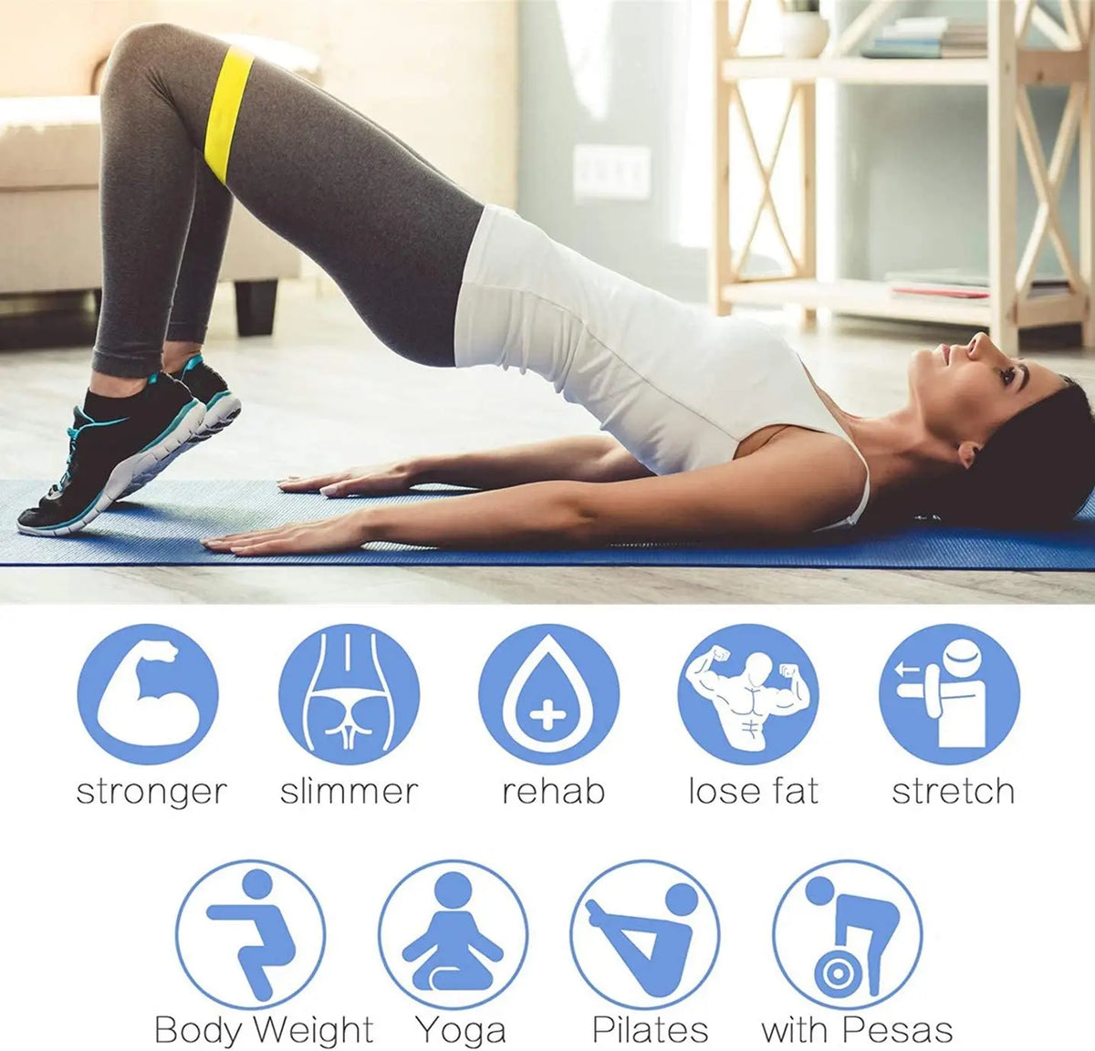 Different Resistance Bands Yoga Band Fitness Exercise