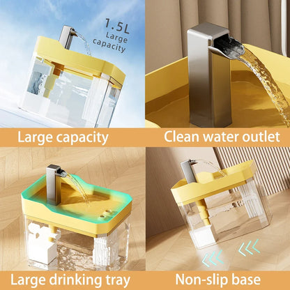Cat Water Fountain Auto Filter Transparent Cat Drinker