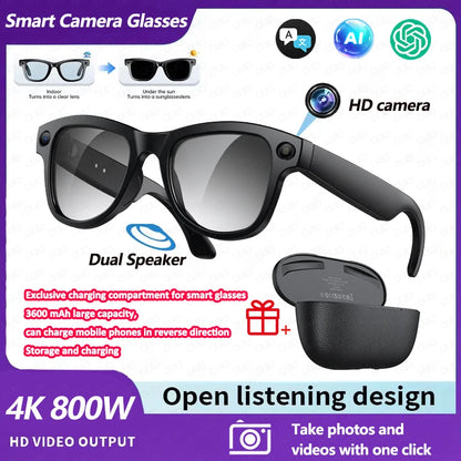 New 800W Camera AI Glasses Photo Video Recording