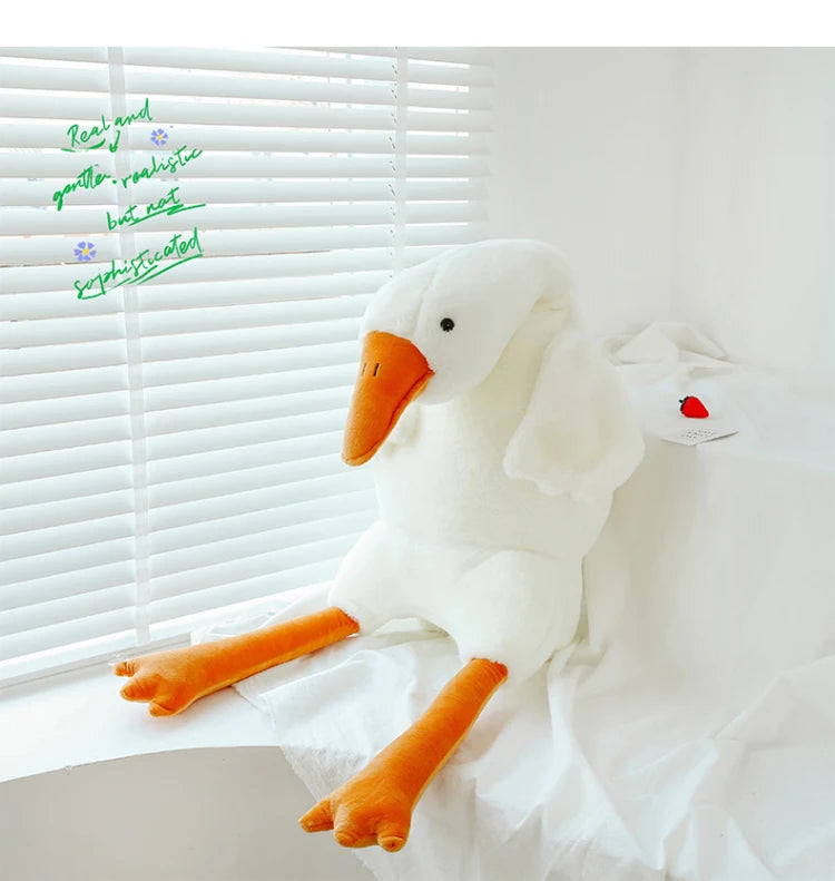 90-190cm Lovely Big White Goose Throw Pillow Plush Toy