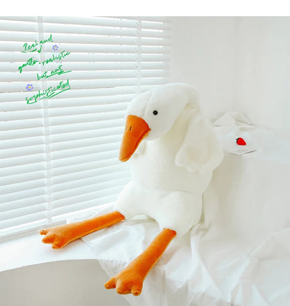 90-190cm Lovely Big White Goose Throw Pillow Plush Toy