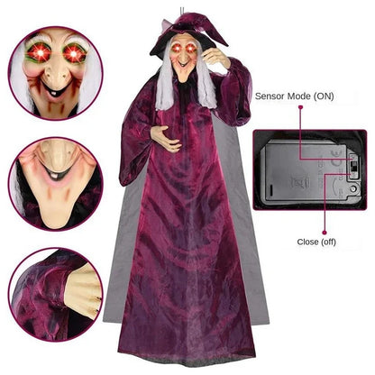 Halloween Spooky Voice Control Lumious Talking Witch