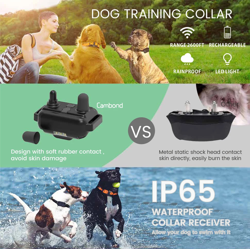 Electric Dog Training Collar Waterproof Dog Bark Collar