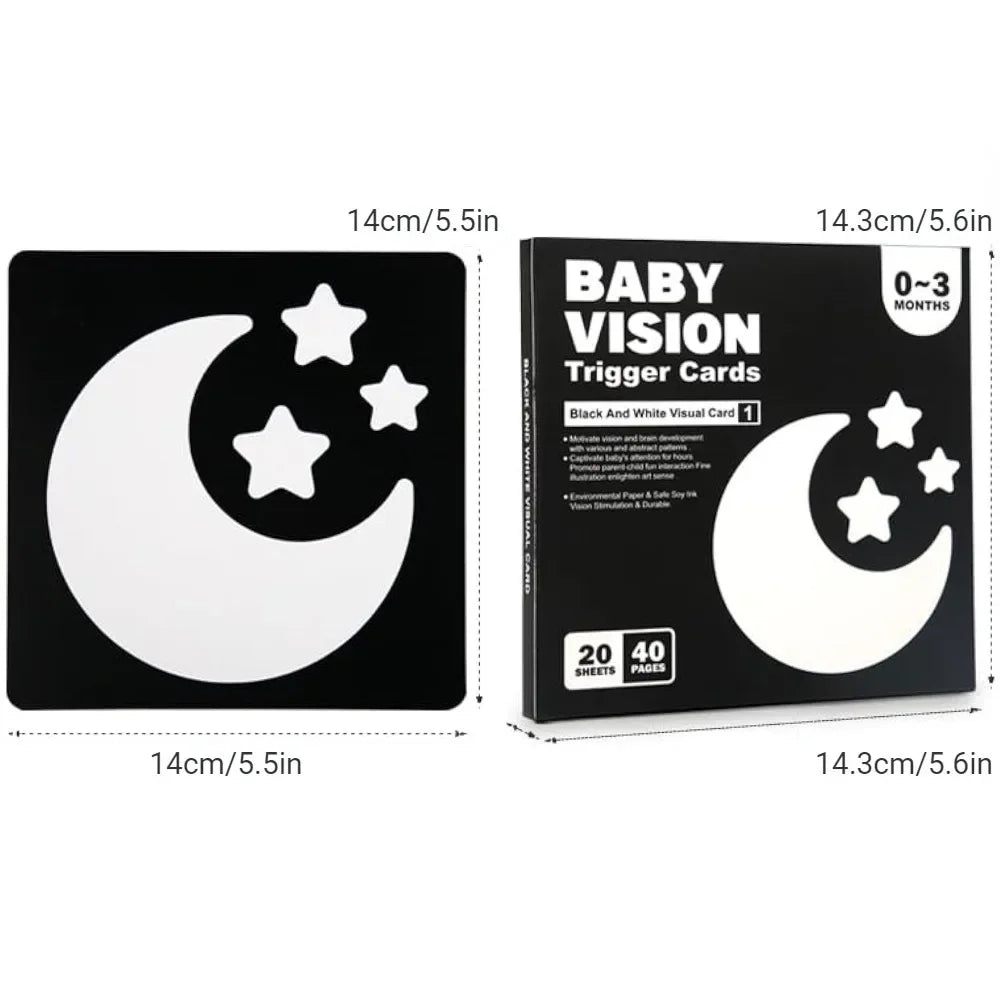 Montessori 0-12Month Baby Vision Stimulation Cards