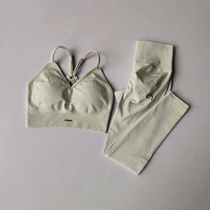 Peach High-Waisted Hip-Lifting Women's Exercise Suit