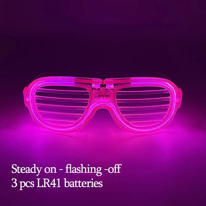 New Acrylic Luminous Glowing Cyberpunk Glasses LED Light