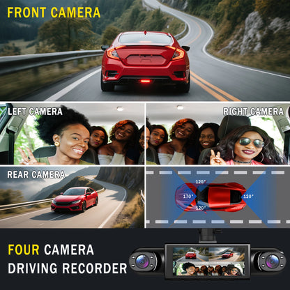 4 Channel Dash Cam 360° Car Video Recorder Black Box