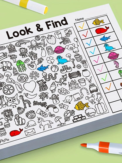 Children's Hidden Object Coloring Book Contains 100+ Search and Coloring Activities