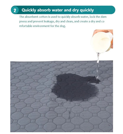 Reusable Dog Pee Pad Blanket Absorbent Diaper Washable