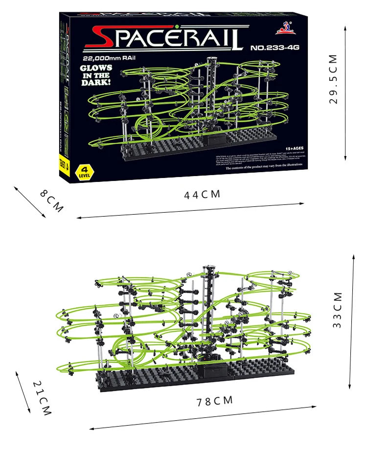 Luminous Spacerail Rollercoaster Ball Marble