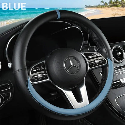 Napa Leather Steering Wheel Cover Non-Slip Inside