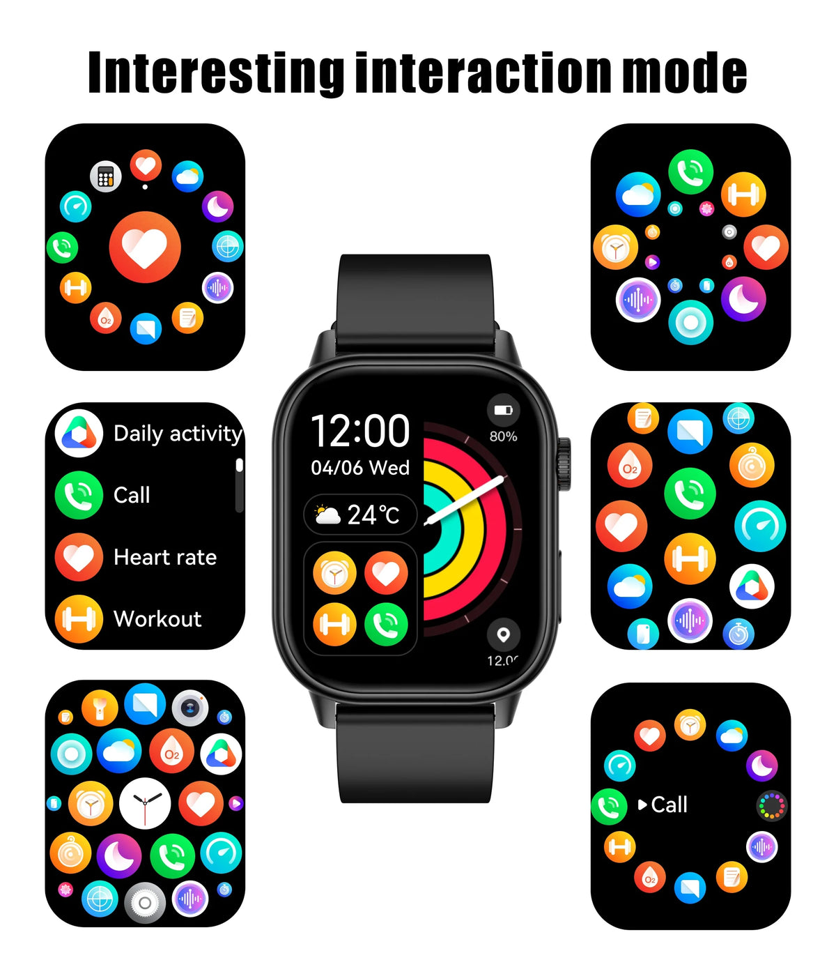 New For Android iOS Outdoor GPS Smart Watch Men 2.01" HD AMOLED