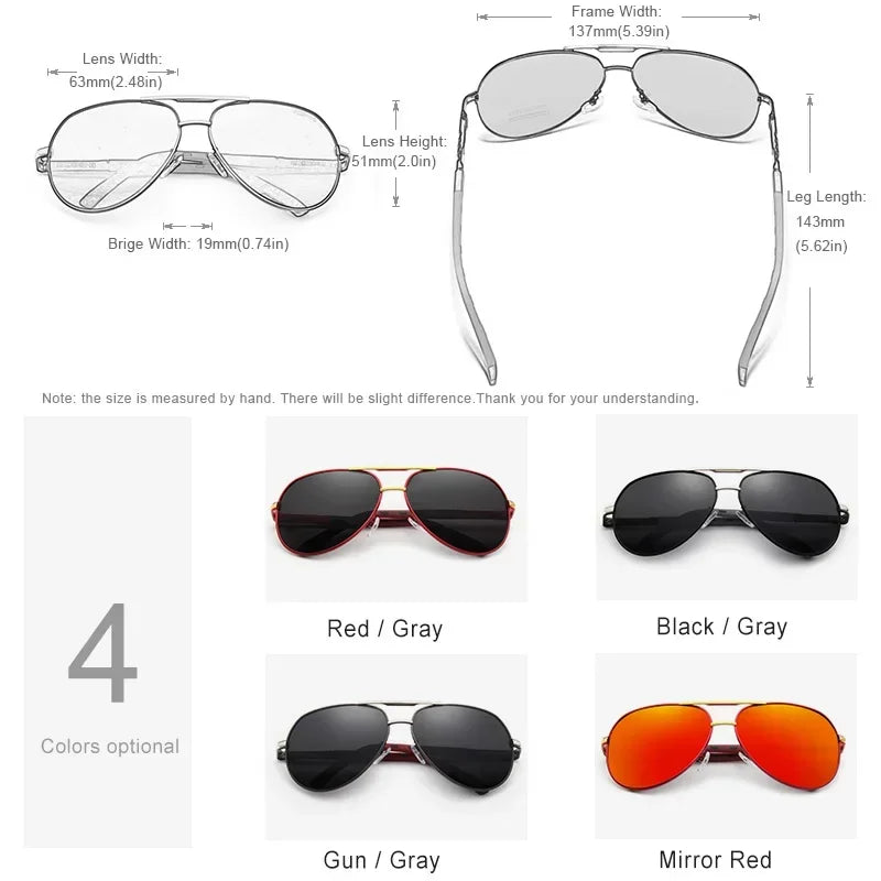 Pilot Sunglasses For Men Women Eyewear Polarized
