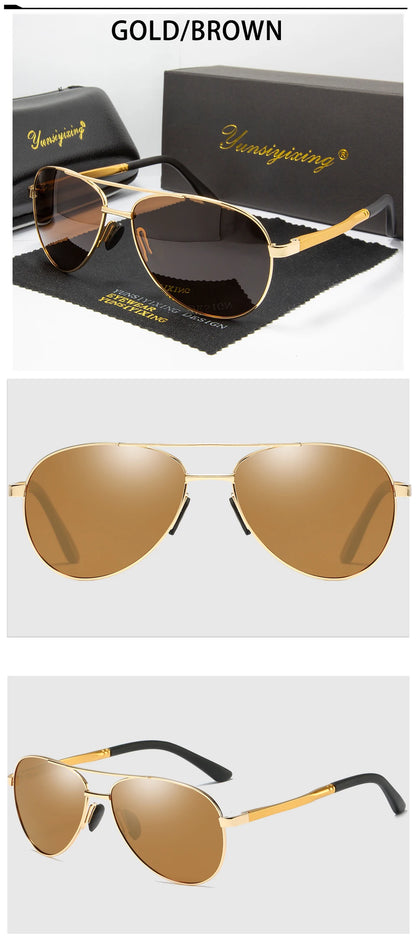 YSYX Pilot Polarized Sunglasses Men Classic Vintage