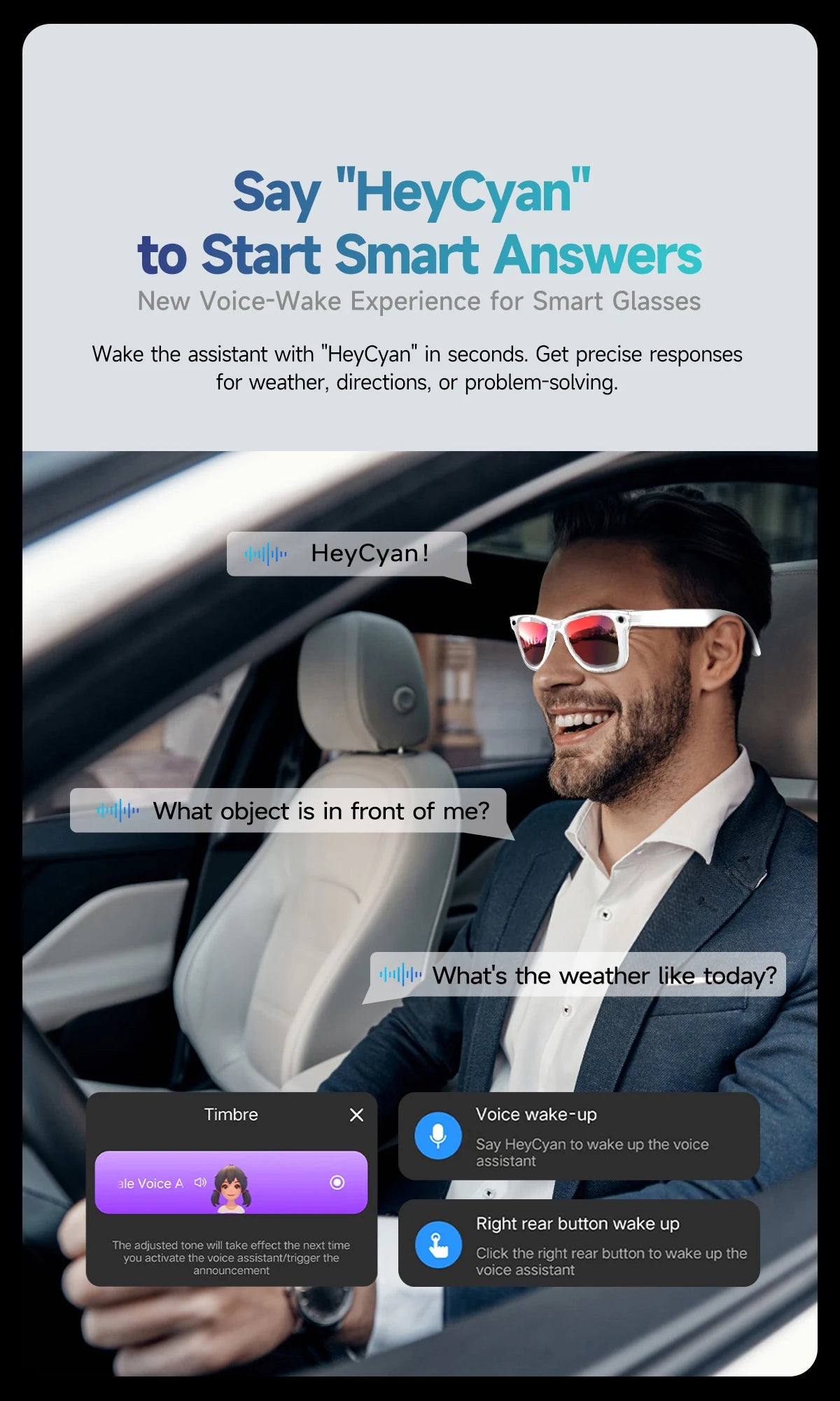 New Upgrade smart glasses With Camera Video Recording AI